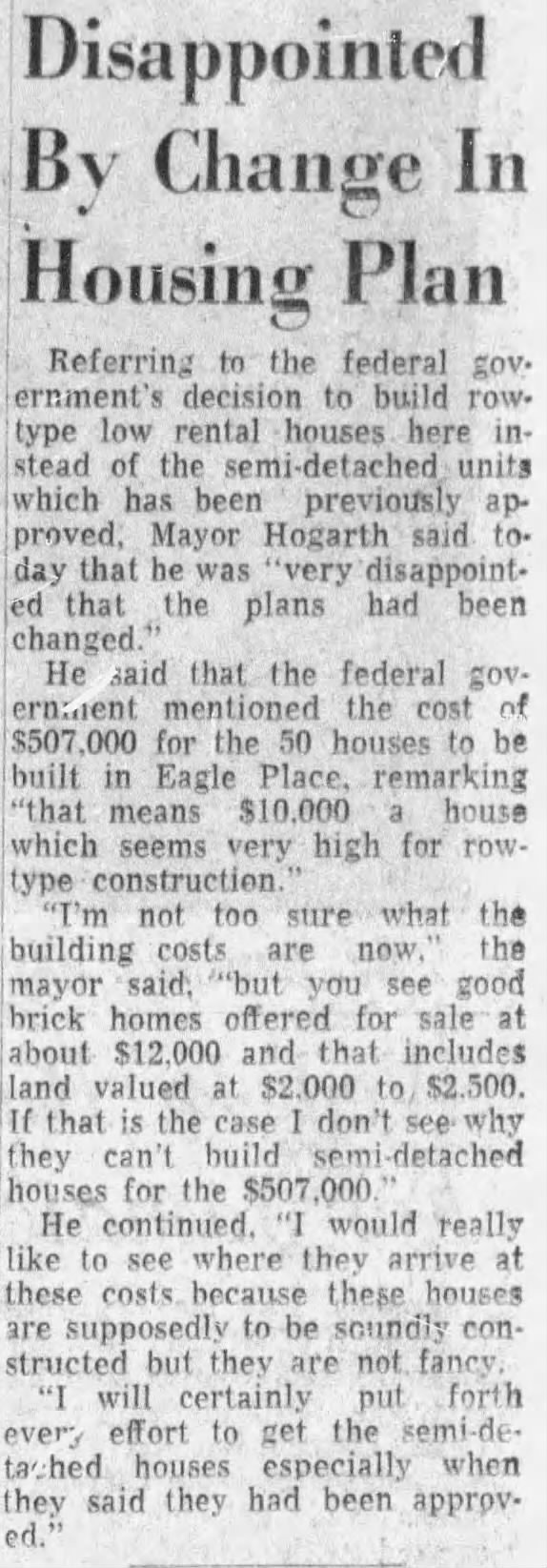 Disappointed by Change in Housing Plan