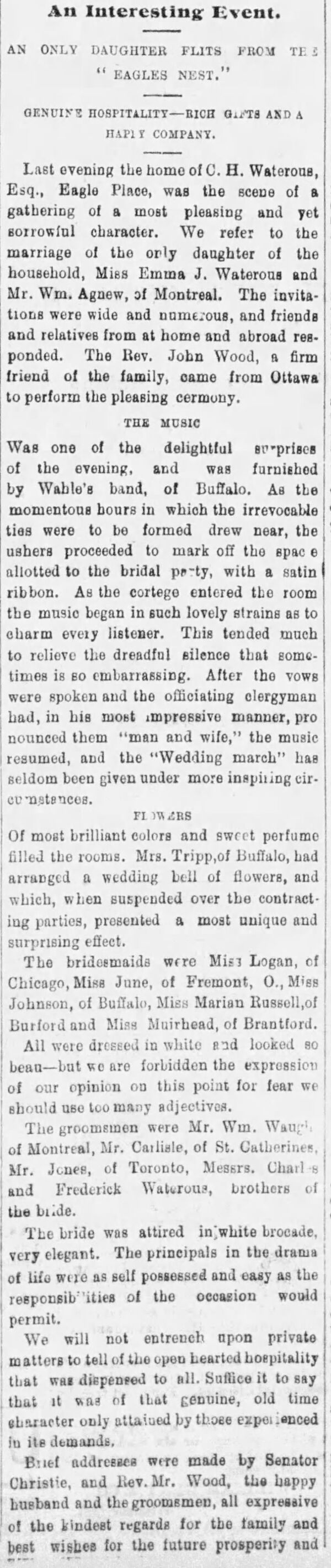 Waterous Wedding