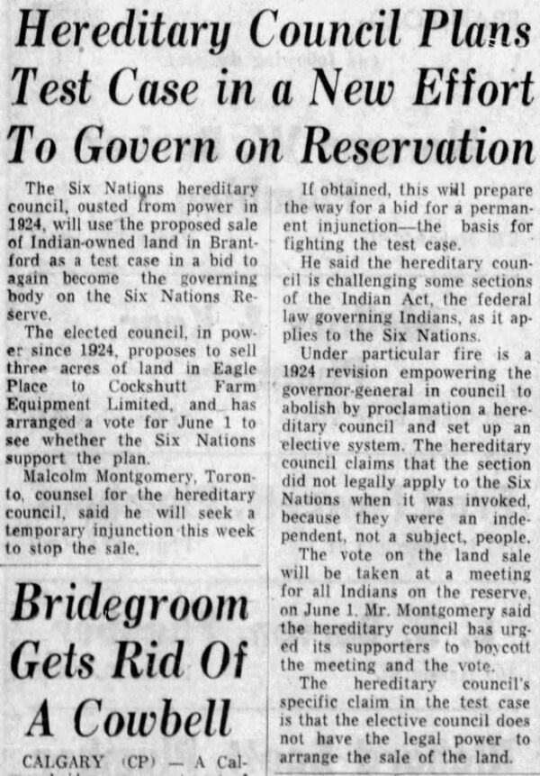 Hereditary Council Plans Test Case in a New Effort to Govern on Reservation