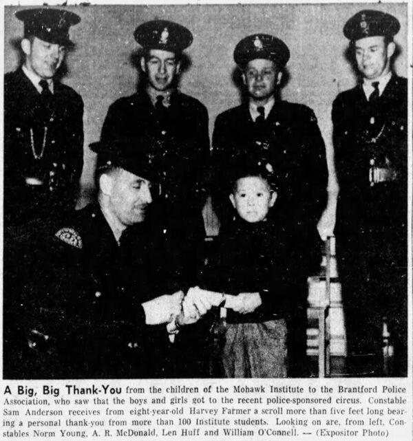 Picture of Mohawk Institute Children and Brantford Police