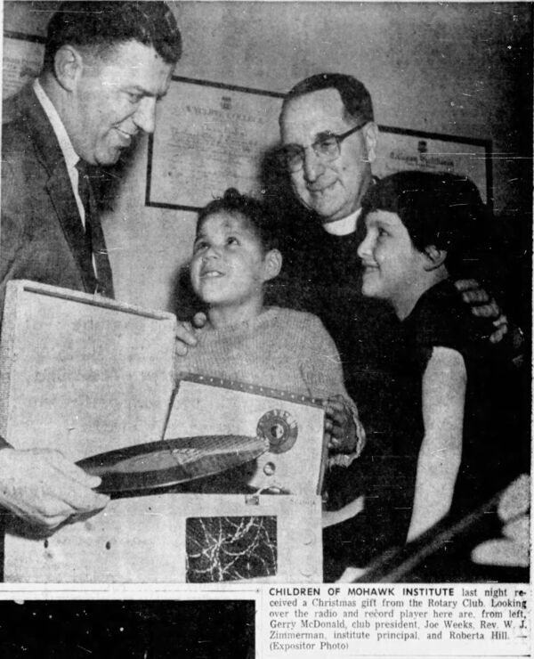 Picture of Gifts Giving to Children of Mohawk