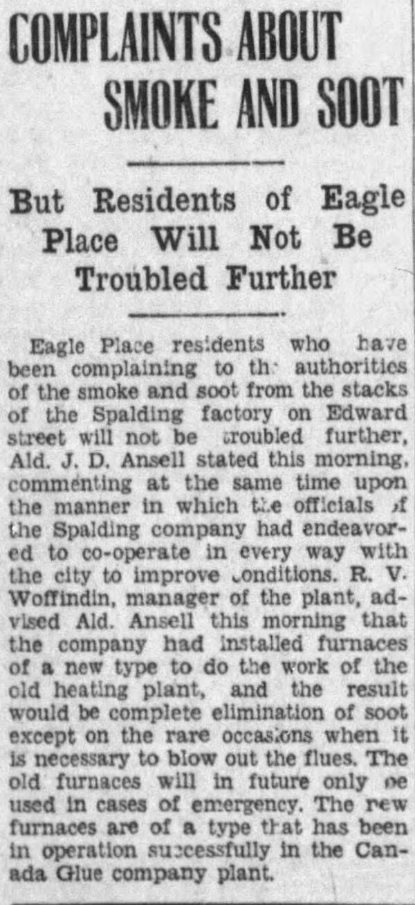 Complaints about Smoke and Soot