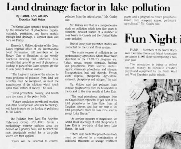 Land Drainage Factor in Lake Pollution